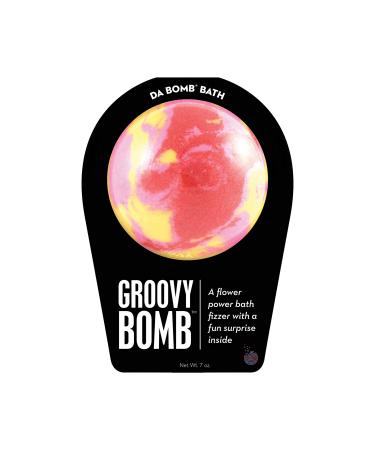 Da Bomb Groovy Bath Bomb  Purple/Pink/Green  Flower Power  7 Ounce