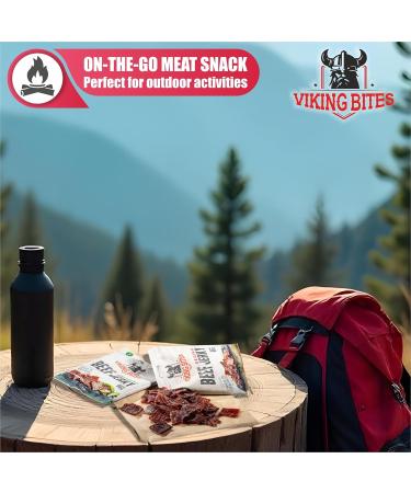Viking Bites Beef Jerky Original 400 g (8 x 50 g) - Beef jerky - High protein meat snacks - Buy Online on GoSupps.com