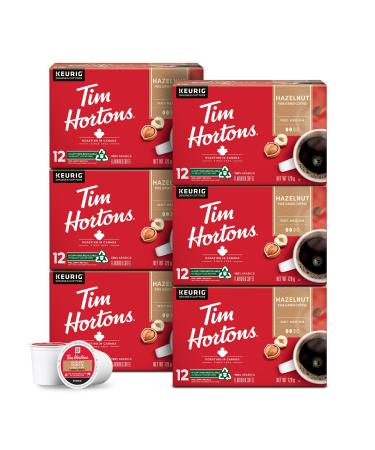 Tim Hortons Hazelnut Flavoured Coffee Single Serve Keurig K-Cup Pods Medium Roast 72 Count Hazelnut 72 count (Pack of 1)