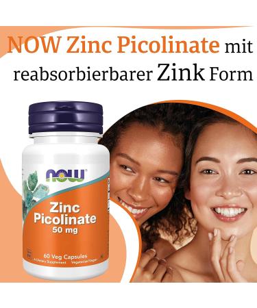 Now Foods Zinc Picolinate 50mg - High Dose Vegan Capsules Gluten-Free Non-GMO 60 Count - Buy Online on GoSupps.com