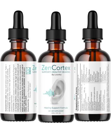 LIVORKA ZenCortex Drops Liquid Supplement for Ear Health Supports Healthy Hearing - 5 Bottles (150 Day Supply) - Pack of 5 - Buy Online on GoSupps.com
