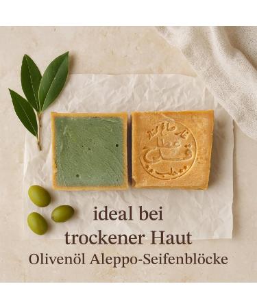  Zaman Sense Aleppo Premium Soap Set of 3 100% Olive Oil Soap with Soap Pouches Handmade and Natural Ripened Fragrance-Free Vegan Free No Additives Natural Soap for the - Buy Online on GoSupps.com