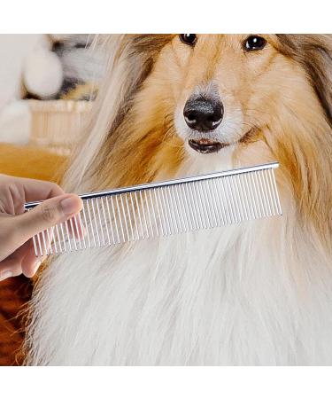F Fityle Stainless Steel Dog & Cat Comb - Ideal for Long & Short Hair Pet Grooming Tool for Kittens & Small Animals - Buy Online on GoSupps.com