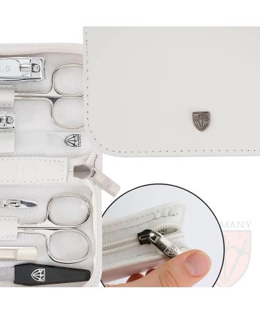 3 Swords Germany - manicure pedicure set kit - genuine leather white - Buy Online on GoSupps.com