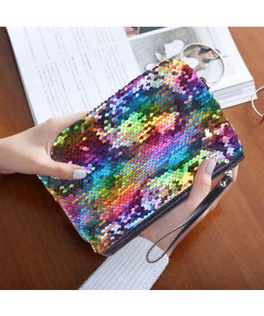 Lurrose Color Changing Sequin Cosmetic Bag - Fashionable Clutch Handbag & Colorful Makeup Organizer - Buy Online on GoSupps.com