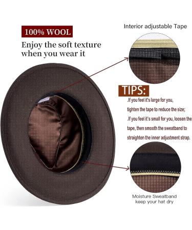 MIX BROWN Australian Wool Outback Cowboy Hat | Crushable Wide Brim Western Style | Coffee 7 3/8 - Buy Online on GoSupps.com