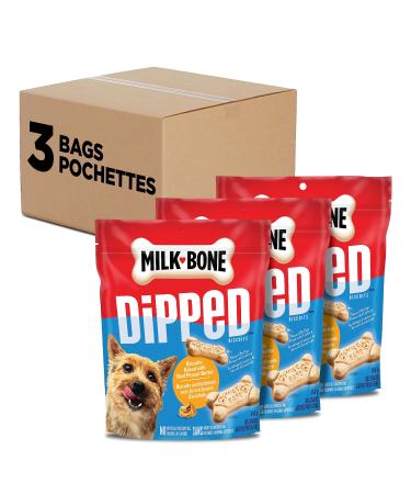 Milk-Bone Dipped Biscuits Dog Treats Baked with Real Peanut Butter 850g Bags (Pack of 3) Peanut Butter 850g (Pack of 3)