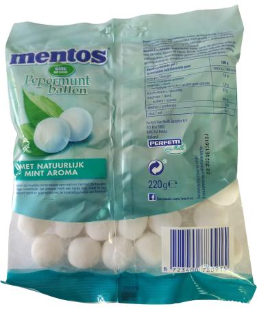 Peppermint Tablets | Mentos | Peppermint Balls | Total Weight 220 Grams - Buy Online on GoSupps.com