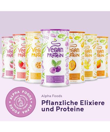 Vegan Protein Powder - Blueberry Blend | 600g Plant-Based Rice Peas & Seeds - Buy Online on GoSupps.com