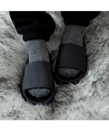 Unisex Pillow Slides | Ergonomic Design for Comfort | Indoor & Outdoor Sandals | Shower & Spa Ready | Foot Pain Relief | Non-Slip | Black 7.5-8.5 Women/6-7 Men - Buy Online on GoSupps.com