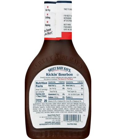 Sweet Baby Ray's Kickin' Bourbon Sauce & Marinade 16oz - Buy Online on GoSupps.com