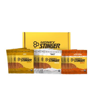 Honey Stinger Organic Waffle Variety Pack | 4 Units Each Of Honey, Vanilla, & Gluten Free Salted Caramel | Energy Stroopwafel for All Exercises | Sports Nutrition for Home & Gym, Pre & Post Workout Variety Pack 1.06 Ounce …