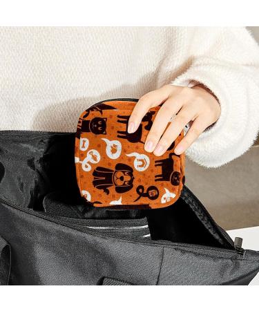 GIAPB Period Bag Sanitary Napkin Storage Pouch - Black Travel Makeup Bag for Women - Dog and Cat Design - 4823 - Buy Online on GoSupps.com