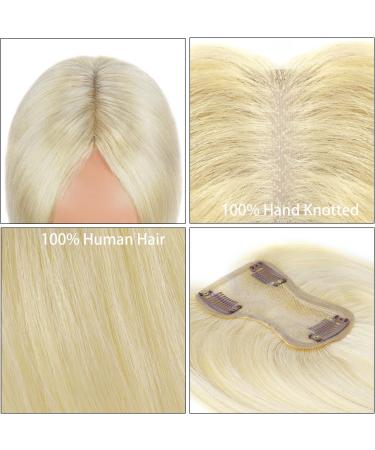 10 Inch Blonde Human Hair Topper for Women - Clip in Wig Topper for Thinning Hair - 613# Lightest Blonde - Women's Hair Loss Solution - Buy Online on GoSupps.com