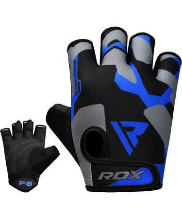 RDX Weight Lifting Gloves - Anti-Slip Padded Palm Protection for Men and Women - Ideal for Fitness, Gym, Strength Training - Blue, Large - Buy Online on GoSupps.com