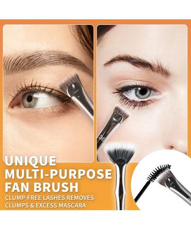 Gootrades Mascara Fan Brush & Eyelash Comb - Eyebrow Brush & Separator Applicator for Natural Lifted Lashes - Cosmetic Tools - Buy Online on GoSupps.com