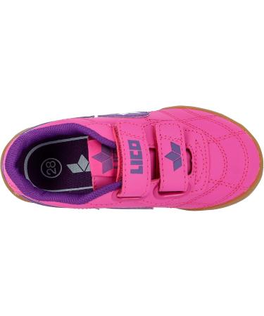 Lico Unisex Kids Bernie V Indoor Trainers - Velcro Fasteners Size 32 EU Pink Purple White - International Shipping Available - Buy Online on GoSupps.com