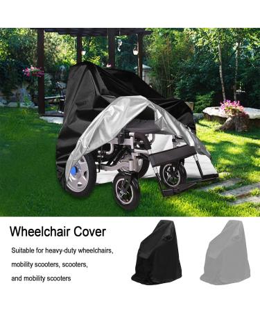 Wheelchair Cover | Mobility Scooter Cover Wheelchair Dust Cover | Waterproof Wheelchair Protection Cover | Wheelchair & Scooter Storage Protective Cover (115x75x130cm Black) 115x75x130cm Black - Buy Online on GoSupps.com