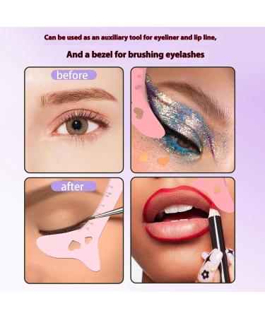 Eyebrow Drawing Guide - Silicone Eyebrow Makeup Mapping Template | Brow Positioning Ruler Professional Quick Eye Makeup Tool Shaping Grooming Stencil Pink - Buy Online on GoSupps.com