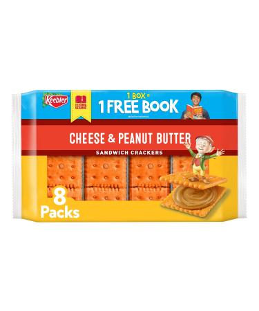 Keebler Cheese and Peanut Butter Sandwich Crackers, Single Serve, 1.38 oz Packages, 8 Count(Pack of 6) Cheese & Peanut Butter 1.38 Ounce (Pack of 24)