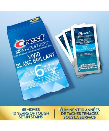 Crest 3D White Teeth Whitening Kit Whitestrips Classic Vivid 10 Treatments 20 Individual Strips - Buy Online on GoSupps.com