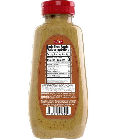 Gefen Spicy Brown Mustard 340g (Pack of 2) | Great Mustard Sauce for BBQs Hot Dogs Burgers Cooking Dips Sandwich Spread & Parties - Buy Online on GoSupps.com