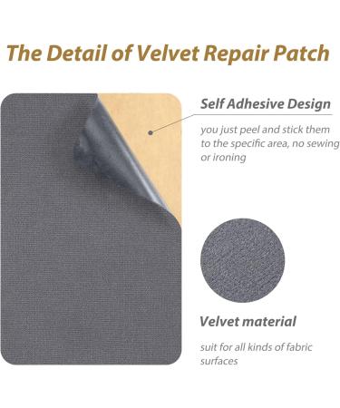 6 Pieces Upholstery Patch Sofa Couch Carpet Scratches Patch Velvet Repair Patch Self Adhesive Flannel Fabric Patch for Furniture Car Seats Jeans Hand Bag Jackets  11.81 x 7.87 Inch (Gray) - Buy Online on GoSupps.com
