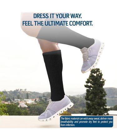 Buy 6 Pairs Diabetic Socks - Over The Calf Knee High Cotton Socks for Men (Size 10-13 & 13-16) - Comfortable & Durable Black - Buy Online on GoSupps.com