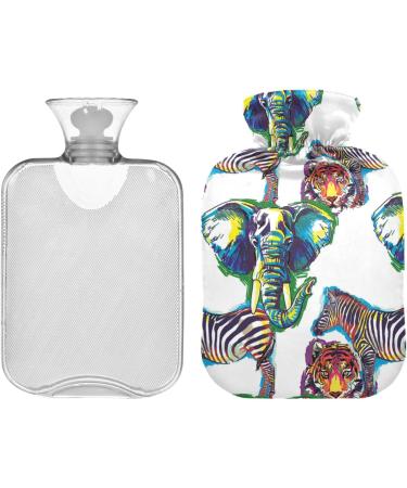 Buy Elephant Tiger Zebra Hot Water Bottles - 2L Pain Relief for Adults & Kids - Ideal Bed Warmer - Buy Online on GoSupps.com