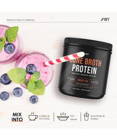 Grass-Fed Bone Broth Beef Protein Powder - 200g | Unflavoured | Paleo & Keto Certified | Halal Kosher | 100% Pasture Raised Bovine - Buy Online on GoSupps.com