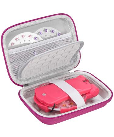 BOVKE Carrying Case for Blinger Ultimate Set Glam Collection Dazzling Clear Gem Refill Blinger Deluxe Set Gems Bedazzler Kit with Rhinestones Hair Gems Nail Jewels Raspberry (Case Only)