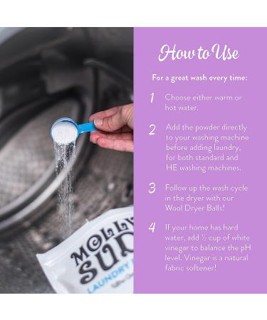 Molly's Suds Original Laundry Detergent Powder - Natural, Stain-Fighting Formula for Sensitive Skin - Lavender Scent, 120 Loads - Buy Online on GoSupps.com