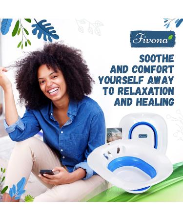 Fivona Unisex Sitz Bath Seat for Hemorrhoid, Fissure, Postpartum Care - BPA Free, Ergonomic Anti-Spill Design - Universal Fit - Buy Online on GoSupps.com