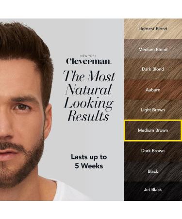 Cleverman Medium Brown All-in-One Hair & Beard Dye Kit - Ammonia-Free Natural Gray Coverage for Men - Professional Quality Ships Worldwide - Buy Online on GoSupps.com
