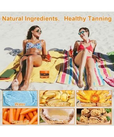 Intensive Tanning Gel SPF0 - Carrot & Brown Tanning Accelerator Cream for Sunbeds & Outdoor Sun (150 ml) | Natural Tanning Solution - Buy Online on GoSupps.com