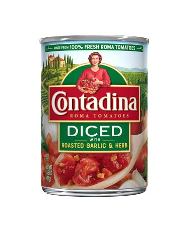 Contadina Canned Diced Roma Tomatoes with Roasted Garlic - 14.5-Ounce (Pack of 12) - Buy Online on GoSupps.com