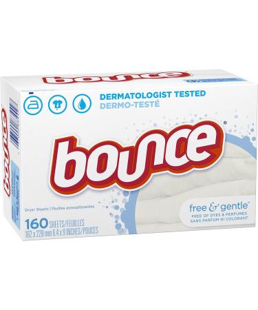 Bounce Free & Sensitive Unscented Dryer Sheets 160 ct - Hypoallergenic Fabric Softener - Buy Online on GoSupps.com