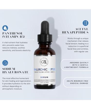 Clinical Resolution Hyaluronic Acid Vitamin C Serum For Face Help Anti Aging Anti Wrinkle with Moisture Antioxidants and Nutrient for Skin (1oz) 1 Fl Oz (Pack of 1) - Buy Online on GoSupps.com