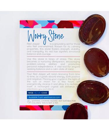 Red Jasper Healing Crystal Worry Thumb Stone for Grounding and Courage - Spiritual Stress Relief Gift - Buy Online on GoSupps.com