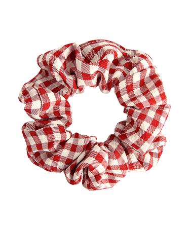 Hair Ties Plaid Elastic Ponytail Holders for Women Girls Hair Accessories Scrunchies Soft Hair Ties Red