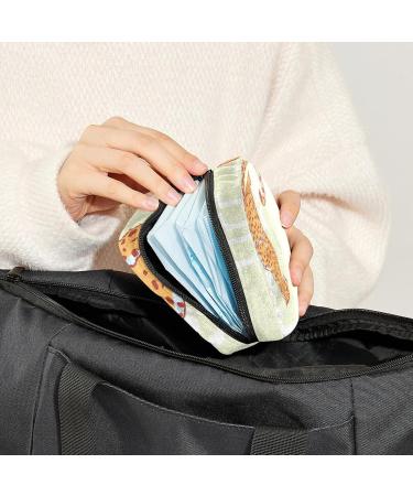 GIAPB Cartoon Animal Leopard Period Bag Sanitary Napkin Storage Travel Pouch - Buy Online on GoSupps.com