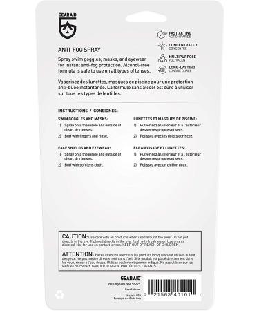 Gear AID Anti-Fog Spray & Cleaner for Goggles, Masks, Glasses - 0.5 fl oz - Buy Online on GoSupps.com