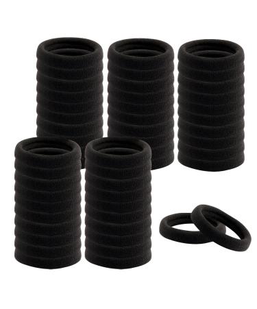nuoshen 100 Pcs Hair Ties for Women Cotton Hair Bands Elastic Hair Bobbles Stretch Strong Hairbands Ponytail Holders for Thick Heavy and Curly Hair(Black) - Buy Online on GoSupps.com