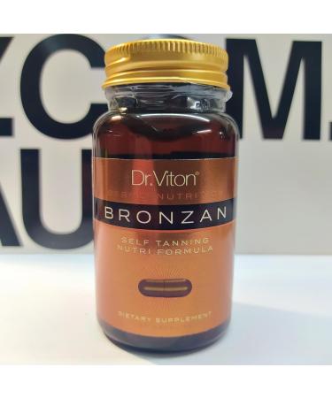 Dr. Viton BRONZAN Self-Tanning Capsules 30pcs per box Get a Natural Looking Darker Bronze Tan Without Aun All Year Round 100% Organic Ingredients - Buy Online on GoSupps.com