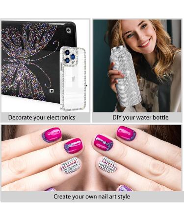 2500PCS 4mm Black Rhinestone Flatback Crystals - Nail Rhinestones for Makeup/Crafting - Buy Online on GoSupps.com