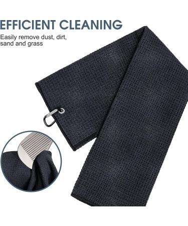 GDFPLXW Golf Towel - Microfiber Fabric, Durable & Fadeless Golf Club Cleaner Accessory for Men & Women Golfers (Black) - Buy Online on GoSupps.com