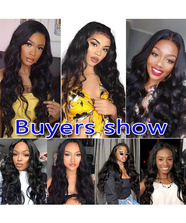 24inch Aisaide Long Wavy Body Wave U Part Wig for Black Women - Synthetic Half Wig Curly Loose Deep Wave Clip in - 1B - Buy Online on GoSupps.com