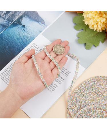 GORGECRAFT 5.5 Yards 6MM Sequin Rhinestone Tube Cord Rope - Silver Bling Trim for Crafts, Wedding Dress, Costume - PVC Tubular Synthetic Rubber Cords - Buy Online on GoSupps.com