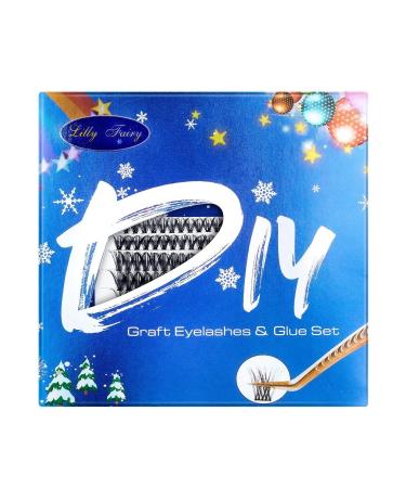 False eyelashes set mascara eyelash glue set for beginners reusable(10)