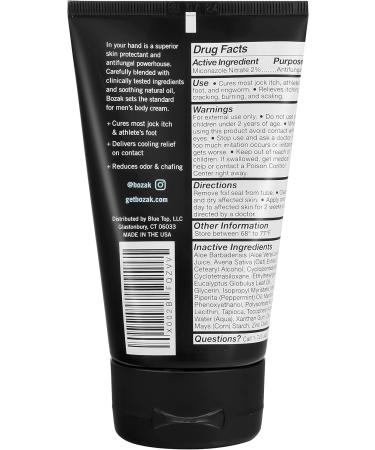 Bozak Extra Strength Jock Itch & Athlete's Foot Cream - 2 Pack | Talc-Free, Clinically Proven, Stops Chafing, Absorbs Sweat, 2% Miconazole Nitrate & Menthol - Buy Online on GoSupps.com